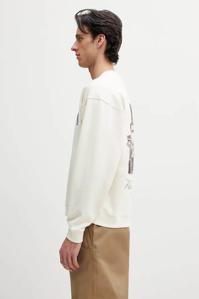 Filling Pieces уголемен суичър мъжки от памук Bakery бежов 412630501286.214