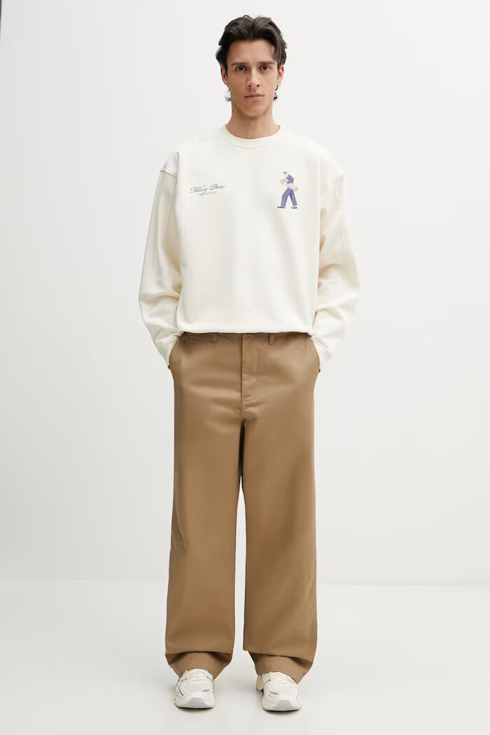 Filling Pieces уголемен суичър мъжки от памук Bakery бежов 412630501286.214