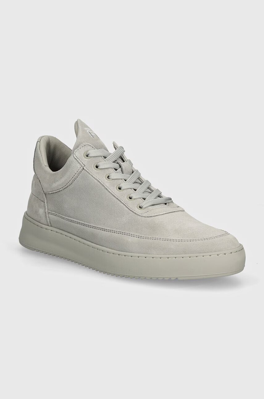 Filling Pieces Велурени маратонки Low Top Suede All Grey