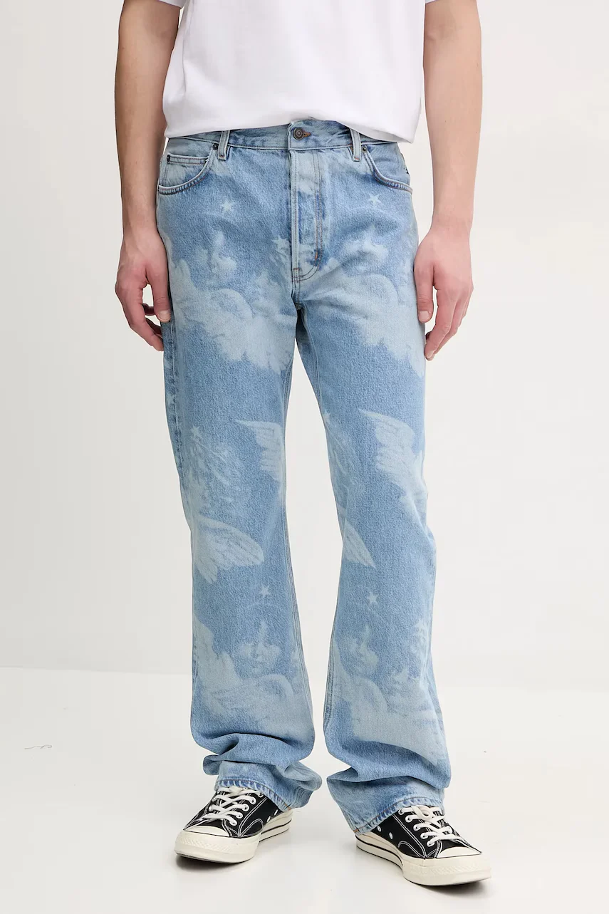 Fiorucci Дънки Angel Print Straight Fit Jeans