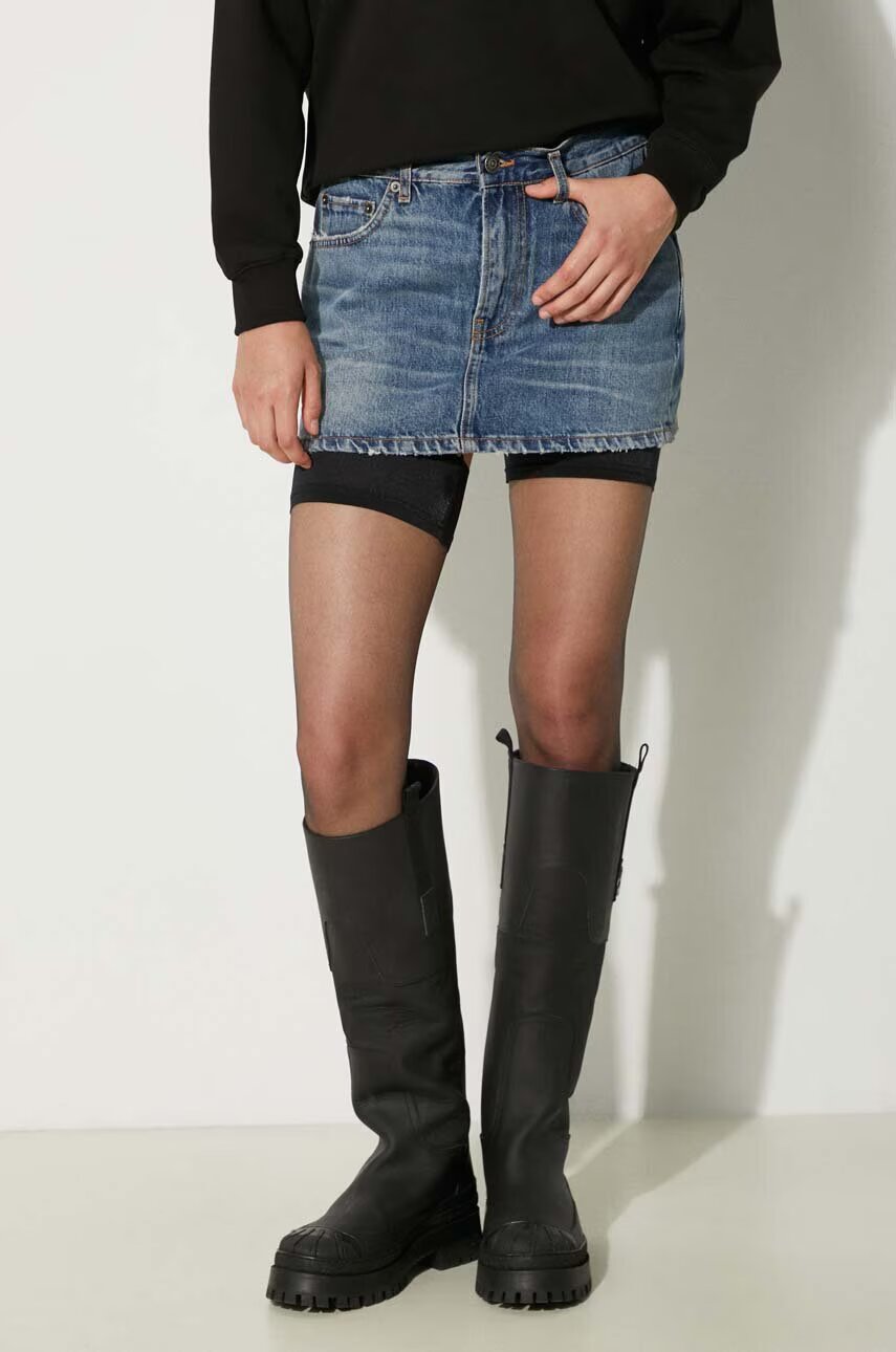Fiorucci Дънкова пола Mid Blue Denim Mini Skirt