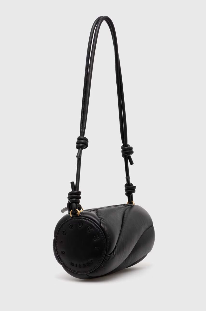 Fiorucci Кожена чанта Black Leather Mella Bag