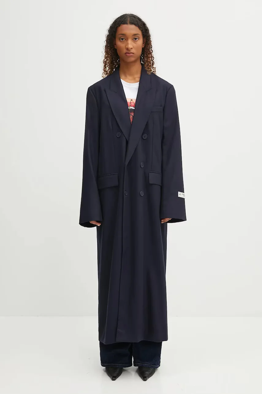 Fiorucci Палто с вълна Light Wool Maxi