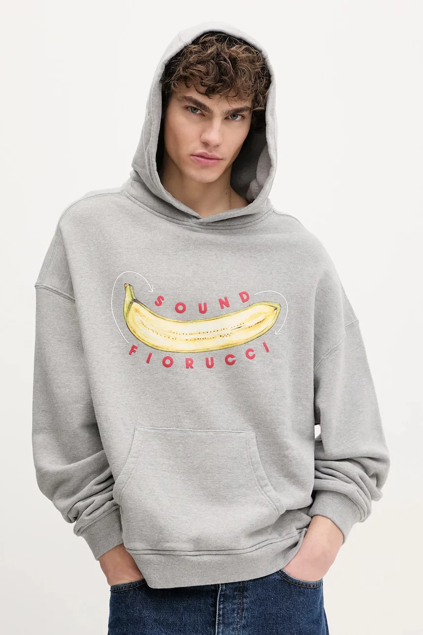 Fiorucci Памучен суичър Banana Sound Print Relaxed Fit Hoodie