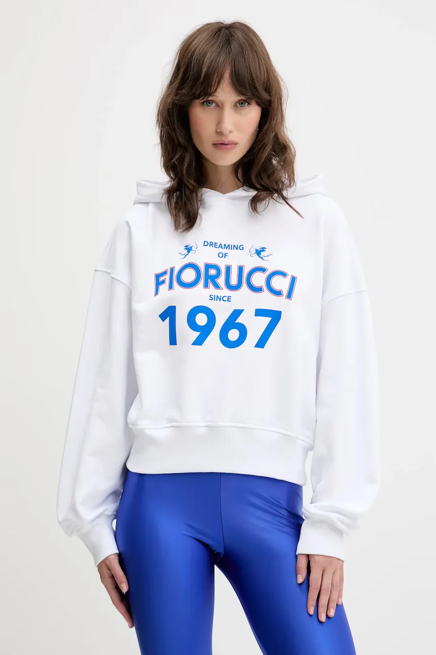 Fiorucci Памучен суичър Dreaming 1967 Print Boxy Fit Cropped Hoodie