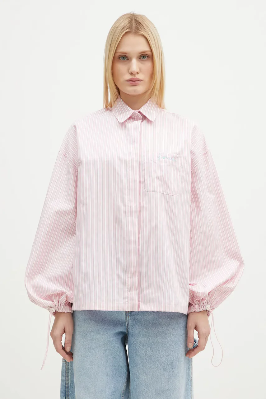 Fiorucci Памучна риза Elasticated Balloon Sleeve