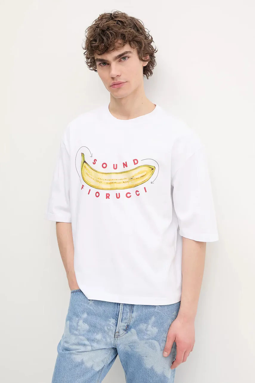 Fiorucci Памучна тениска Banana Sound Print Regular Fit T-Shirt