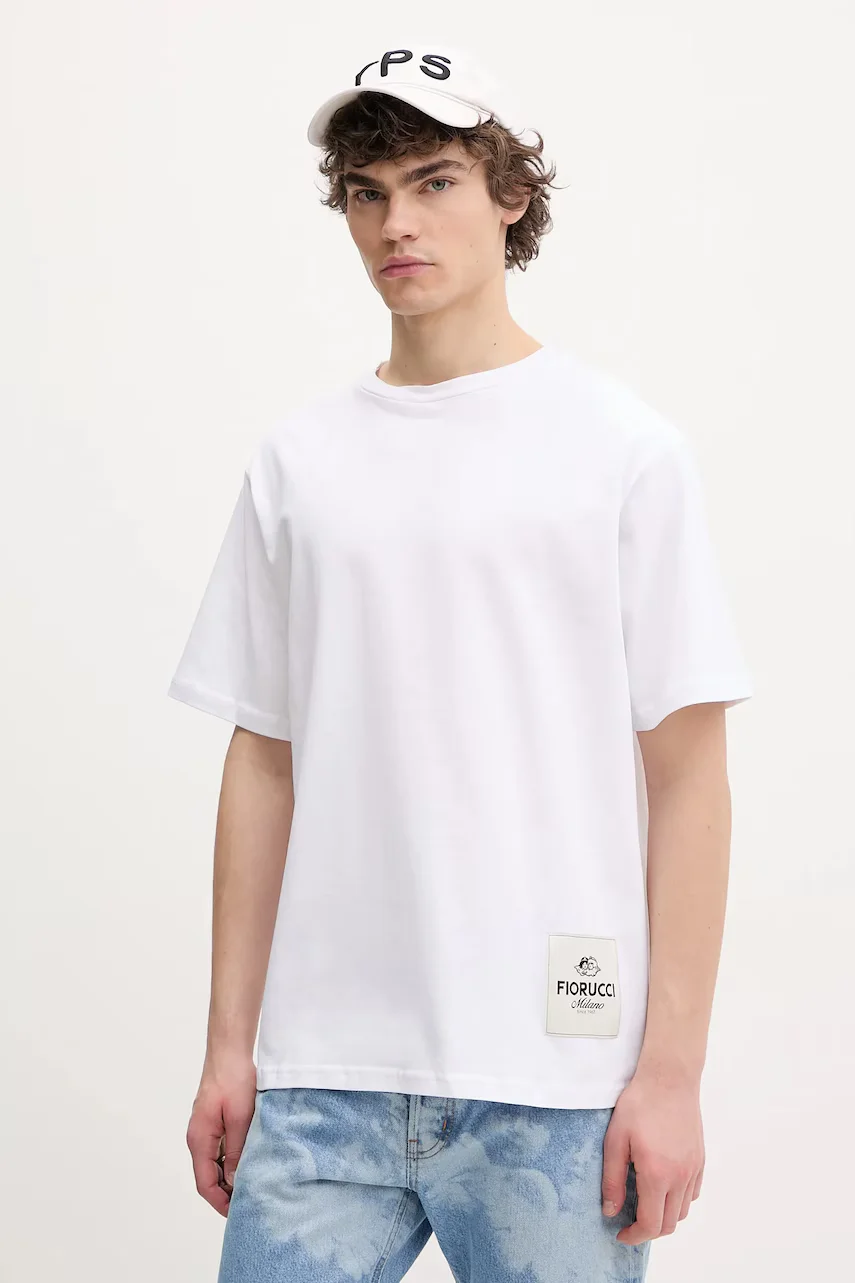 Fiorucci Памучна тениска Label Regular Fit T-Shirt