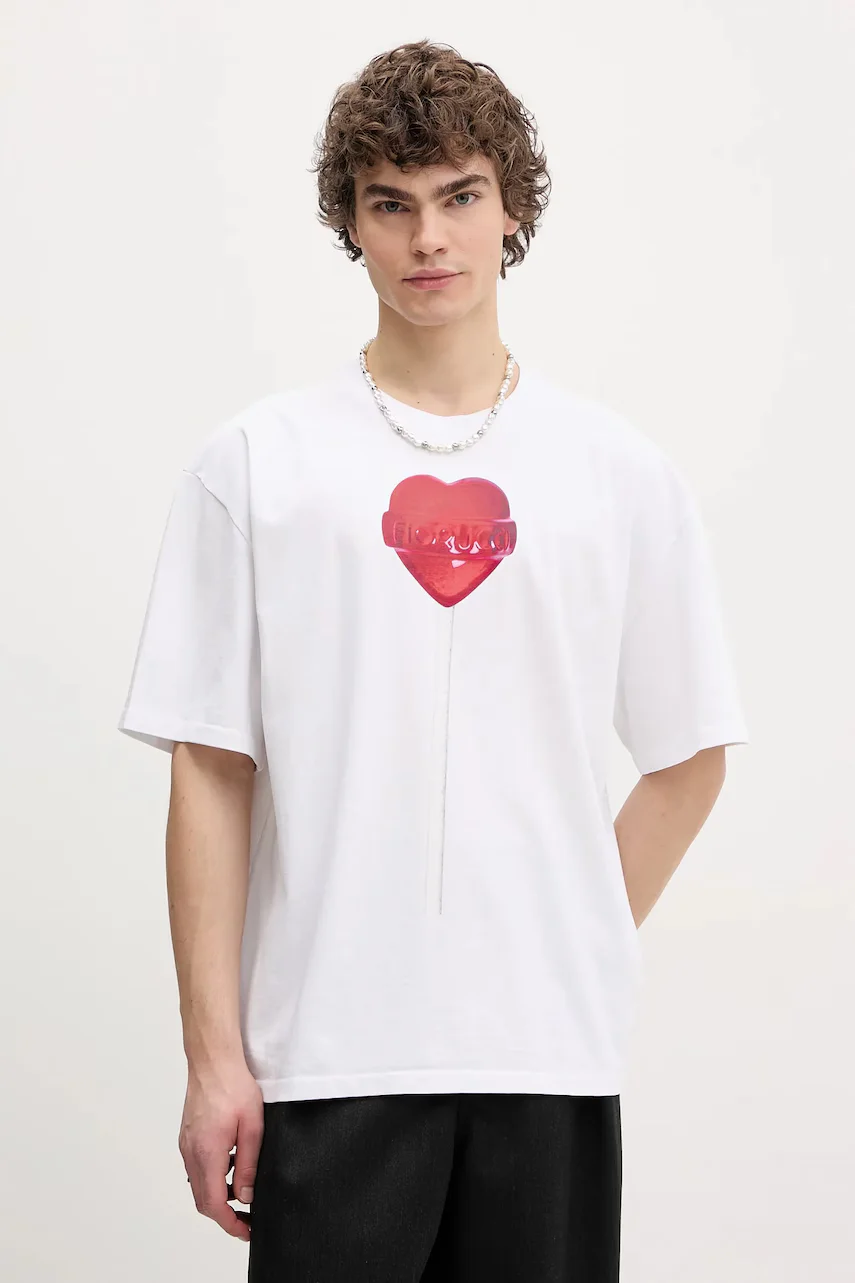 Fiorucci Памучна тениска Lollipop Heart Print Boxy Fit T-Shirt