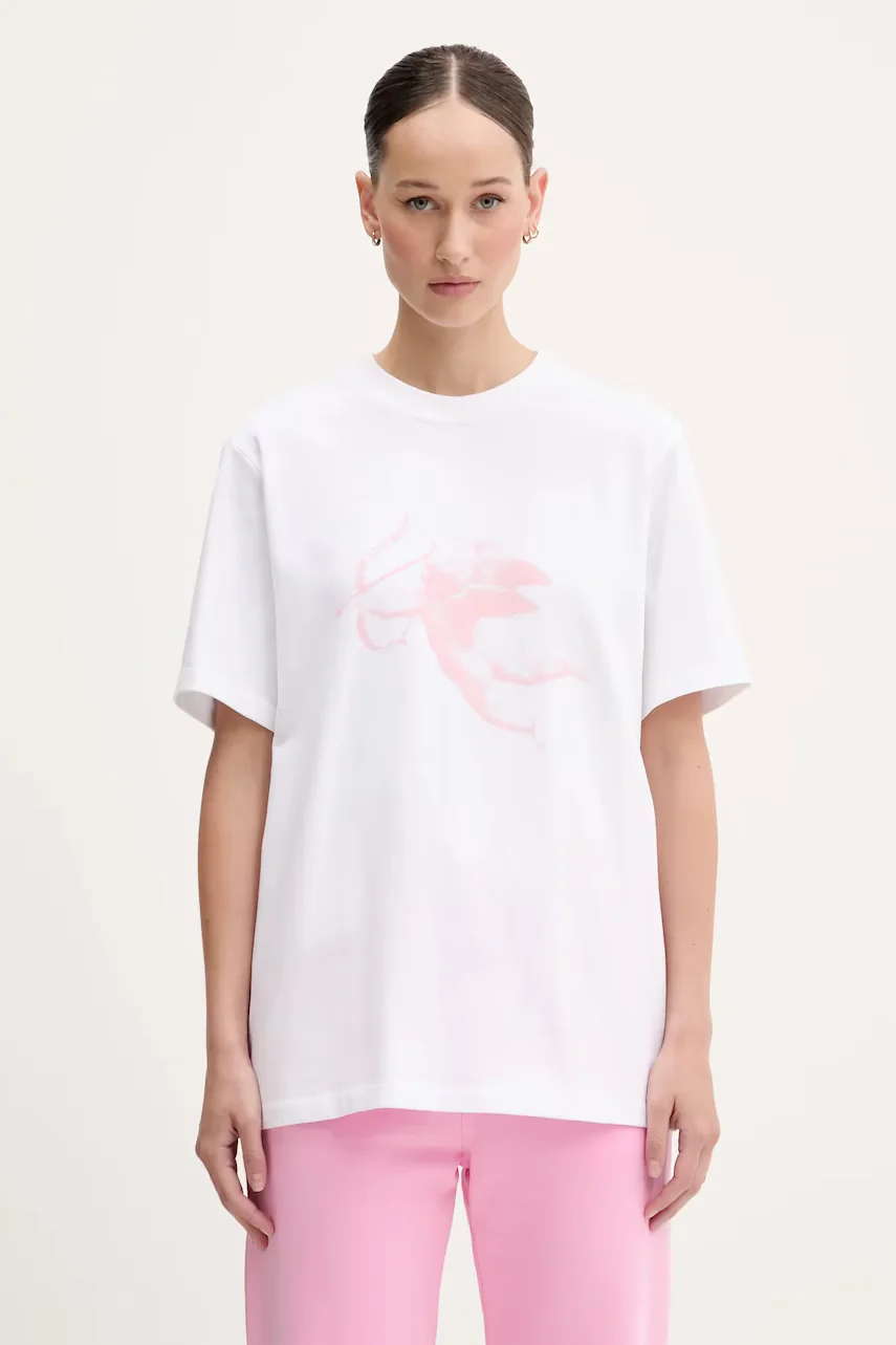 Fiorucci Памучна тениска White Cupid Print Regular Fit T-Shirt