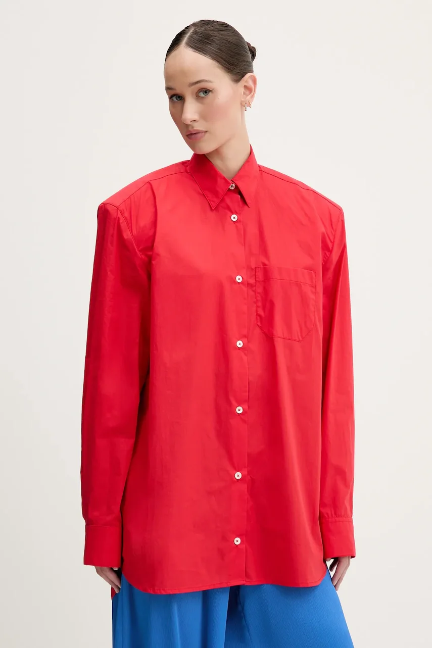Fiorucci Риза Red Embroidered Padded Shirt