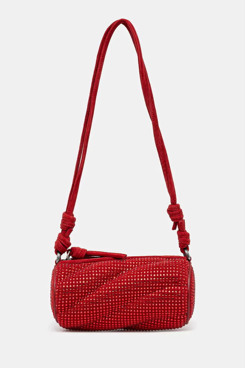 Fiorucci Велурена чанта Suede Rhinestone Micro Mella