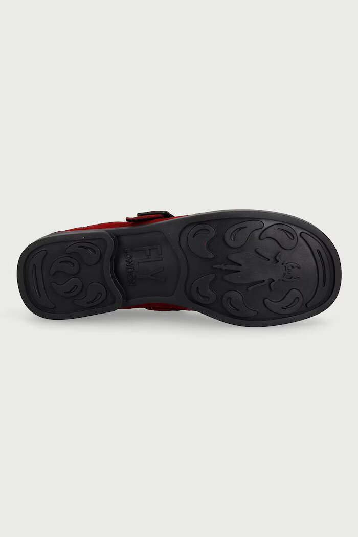 Fly London мокасини дамски от кожа ARFE535FLY бордо P145535002