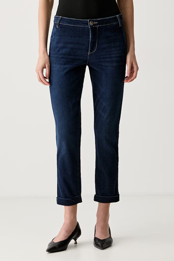 Fracomina дънки slim fit дамски CINDY тъмносини FP25WV4001D46093