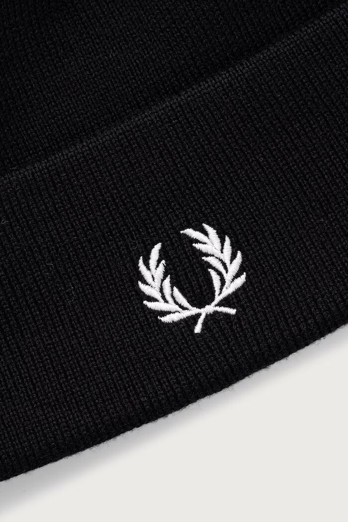 fred perry шапка бийни от вълнена материя черна C3316
