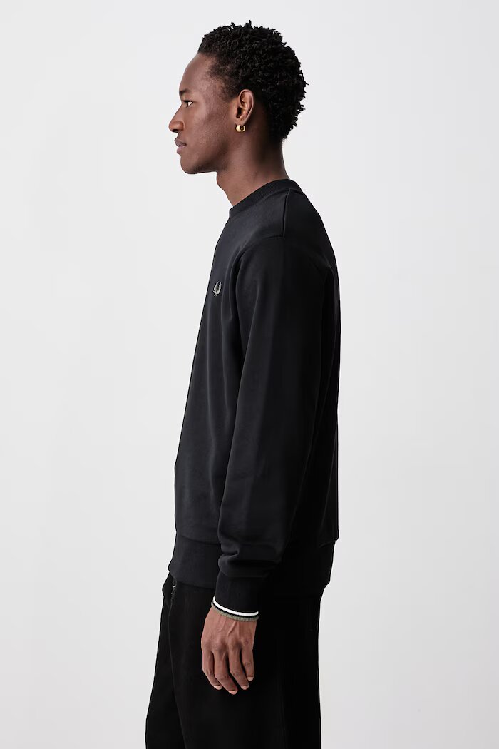 fred perry суичър мъжки от памук черен M7535