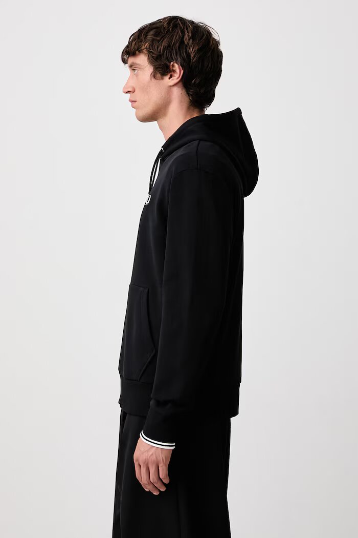fred perry суичър с качулка мъжки от памук черен M3492