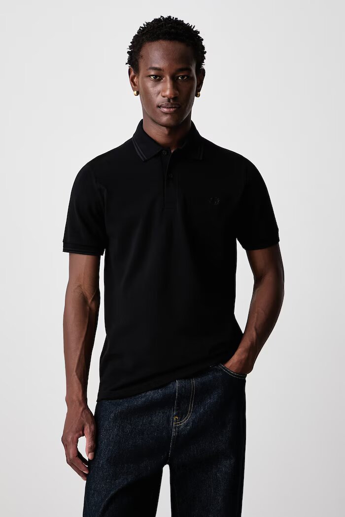 fred perry тениска мъжка от памук черна M12