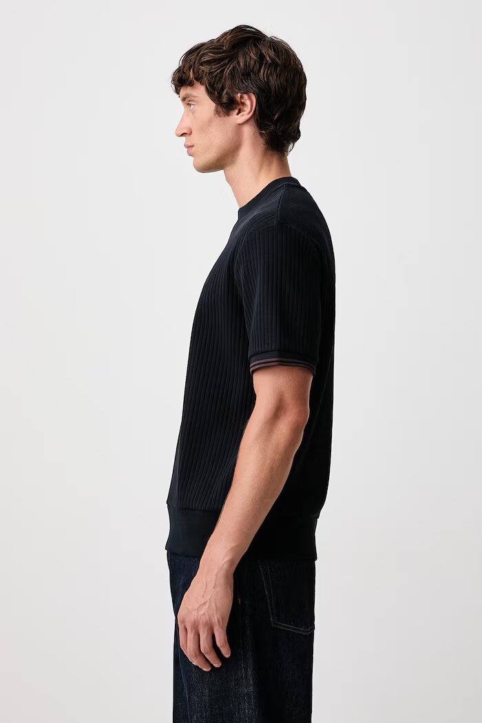 fred perry тениска мъжка от памук с еластан тъмносиня M3442