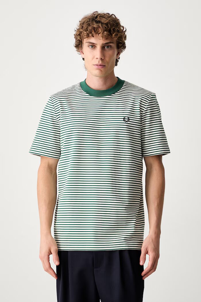 fred perry тениска мъжка от памук зелена M6581.Z18