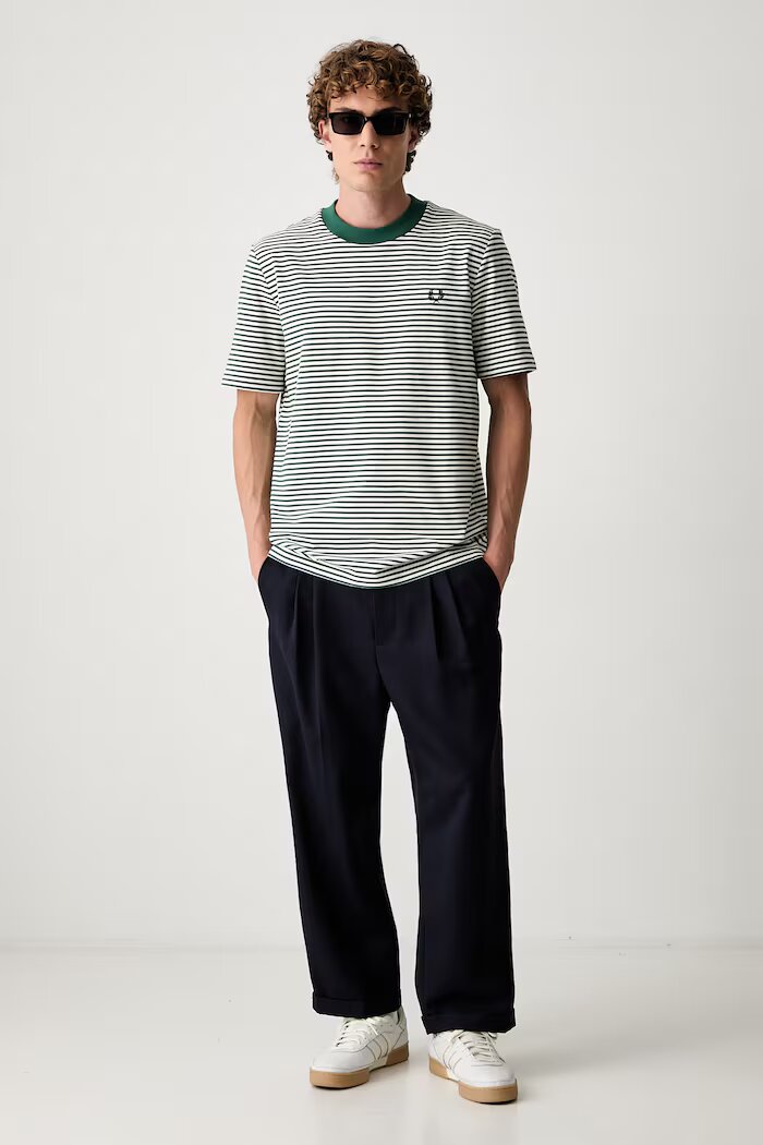 fred perry тениска мъжка от памук зелена M6581.Z18