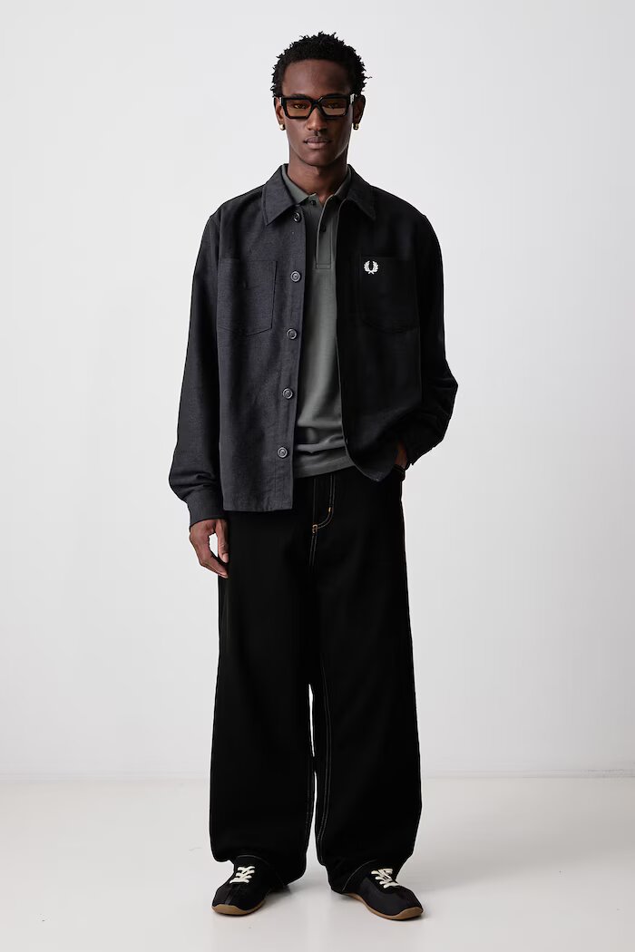 fred perry тениска с яка мъжка от памук зелена M3600