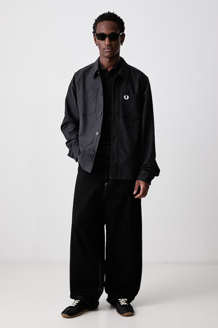 fred perry тениска с яка мъжка от памук зелена M3600