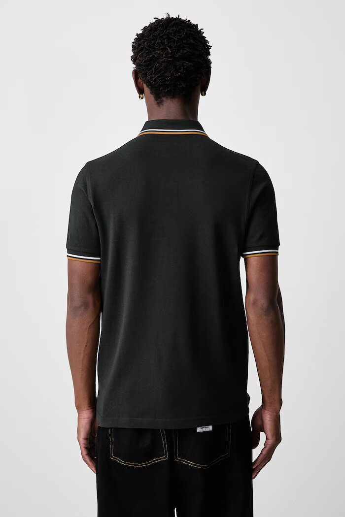fred perry тениска с яка мъжка от памук зелена M3600