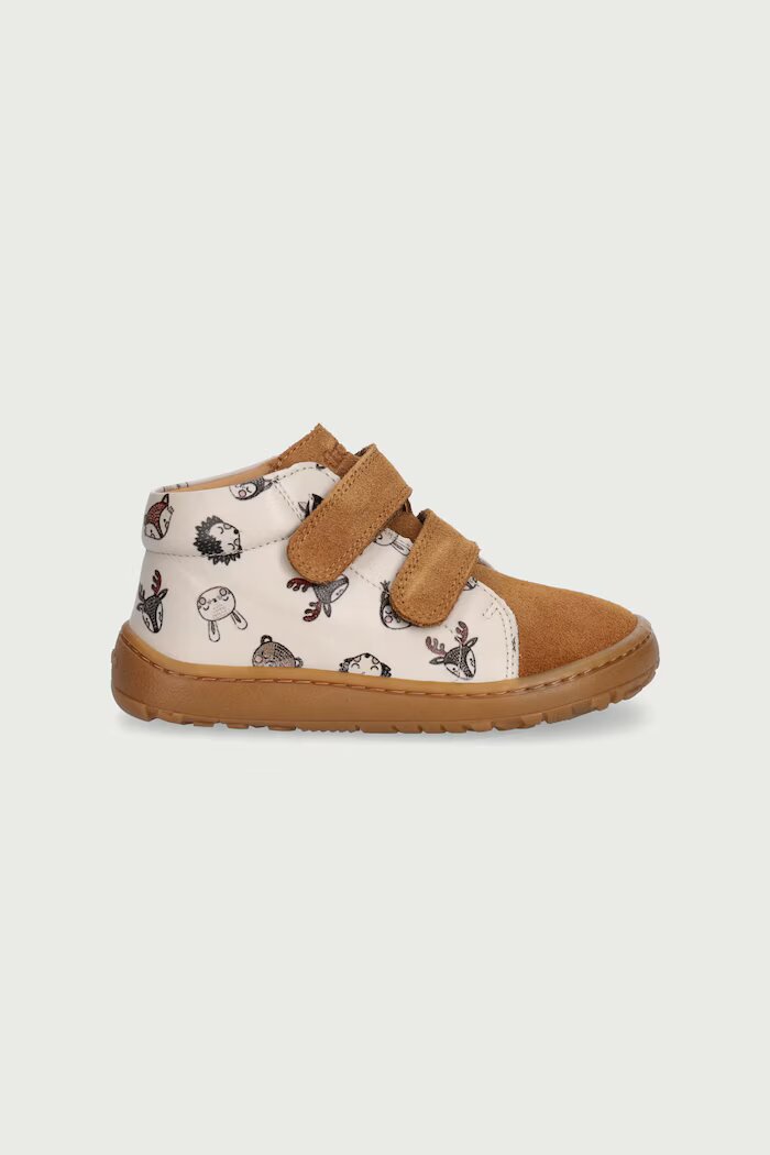 Froddo половинки обувки за деца от кожа BAREFOOT FIRST STEP бежови G2130369
