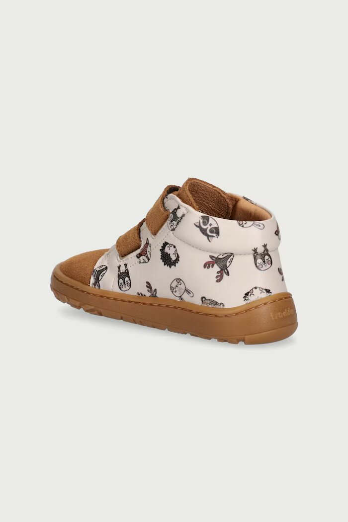 Froddo половинки обувки за деца от кожа BAREFOOT FIRST STEP бежови G2130369