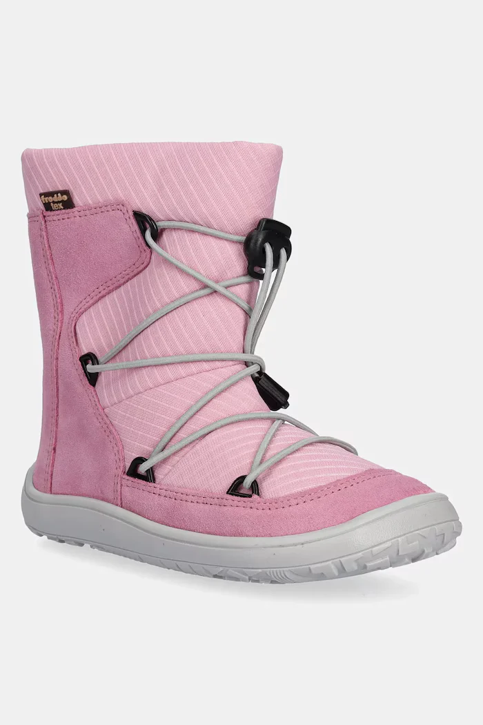 Froddo зимни обувки за деца от кожа BAREFOOT TEX TRACK WOOL розови G3160251