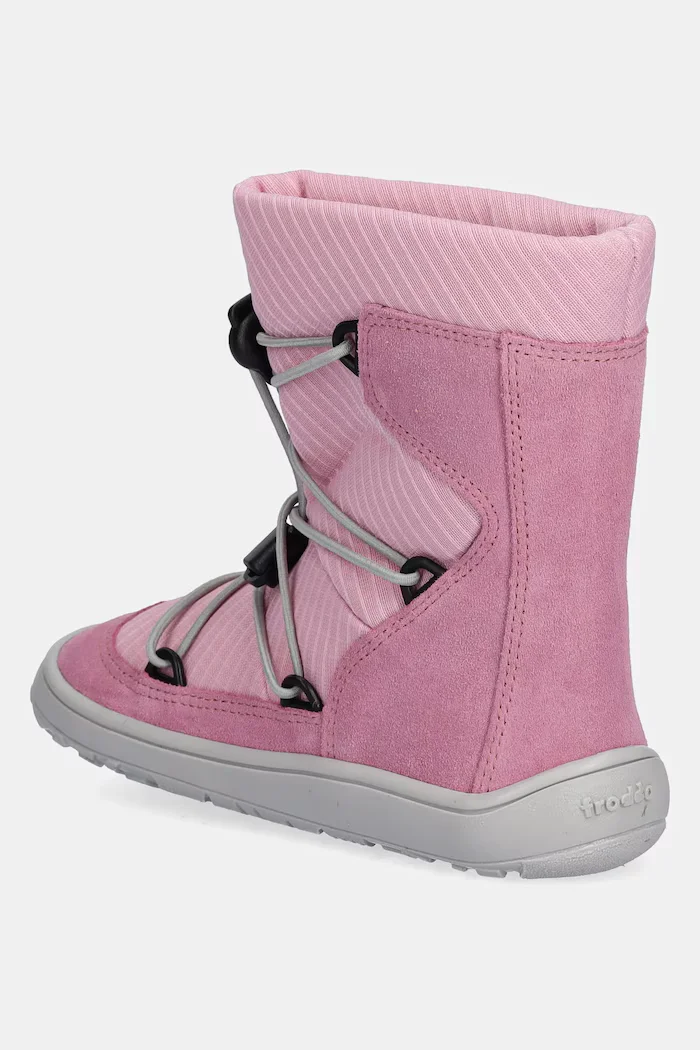 Froddo зимни обувки за деца от кожа BAREFOOT TEX TRACK WOOL розови G3160251