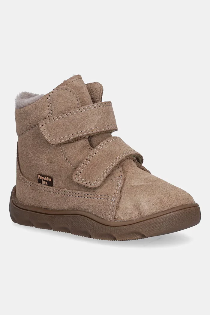 Froddo зимни обувки за деца от велур ZERU TEX FURRY BAREFOOT бежови G2110151