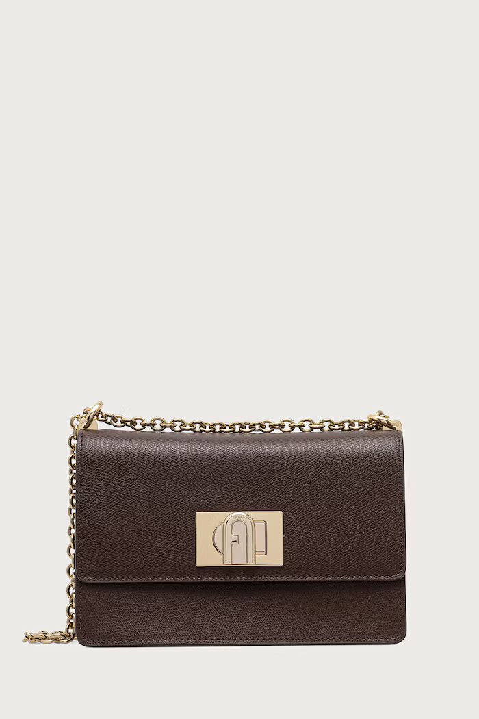 Furla чанта crossbody дамска от кожа 1927 Mini Crossbody 20 кафява BAFKACO.ARE000.4284S