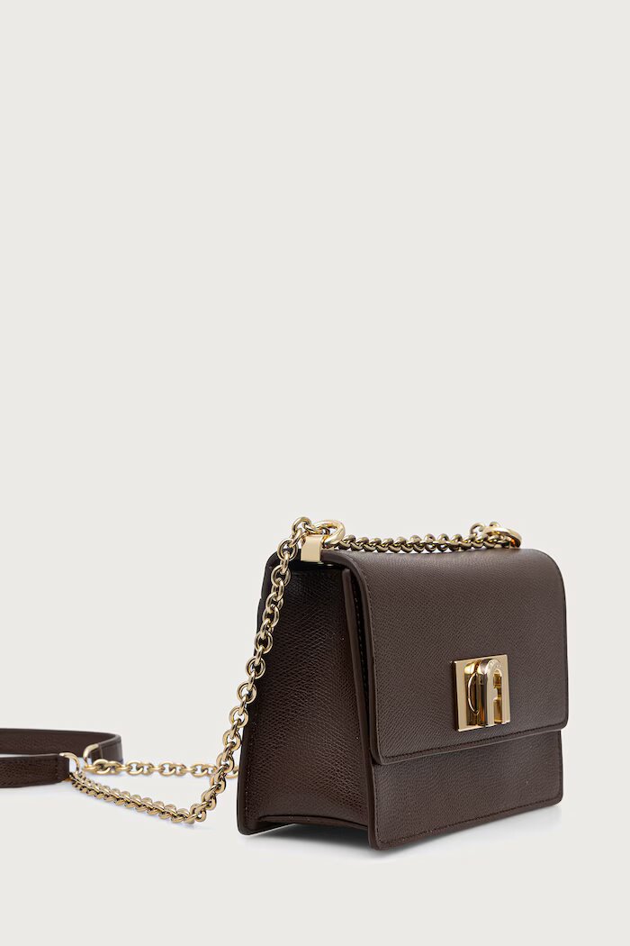 Furla чанта crossbody дамска от кожа 1927 Mini Crossbody 20 кафява BAFKACO.ARE000.4284S
