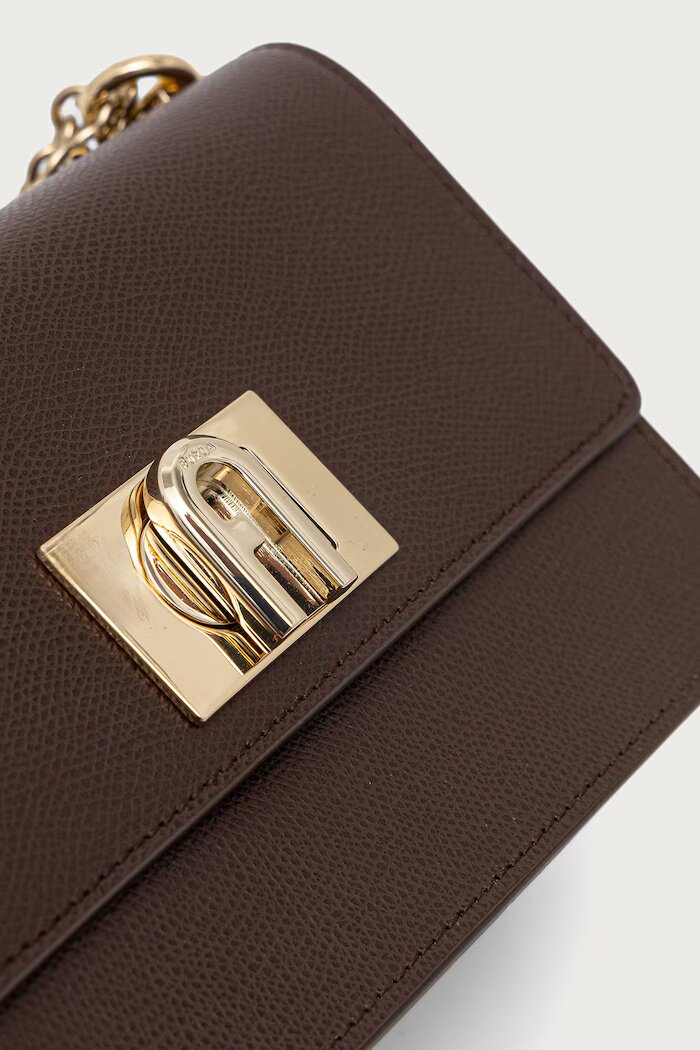 Furla чанта crossbody дамска от кожа 1927 Mini Crossbody 20 кафява BAFKACO.ARE000.4284S