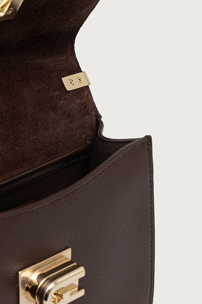 Furla чанта crossbody дамска от кожа 1927 Mini Crossbody 20 кафява BAFKACO.ARE000.4284S