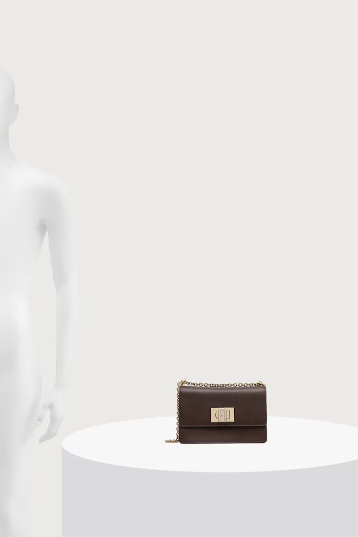 Furla чанта crossbody дамска от кожа 1927 Mini Crossbody 20 кафява BAFKACO.ARE000.4284S