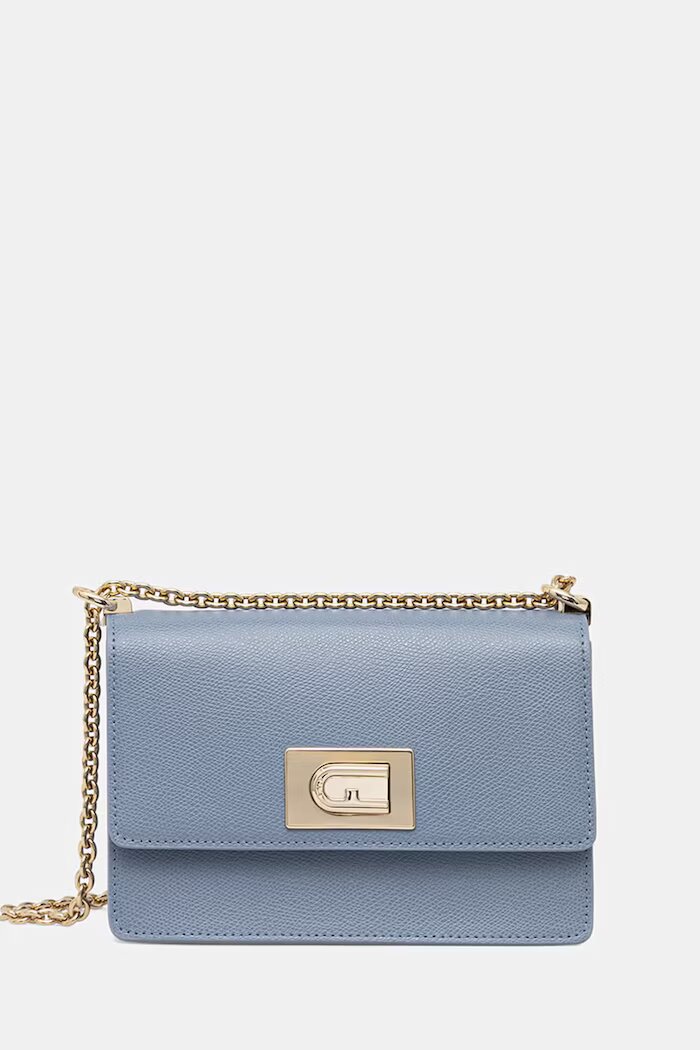 Furla чанта crossbody дамска от кожа 1927 Mini Crossbody 20 синя BAFKACO ARE000 2495S