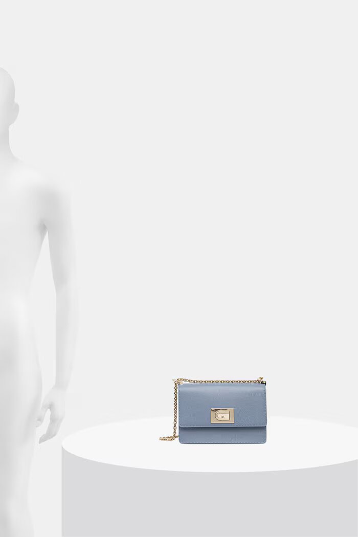 Furla чанта crossbody дамска от кожа 1927 Mini Crossbody 20 синя BAFKACO ARE000 2495S