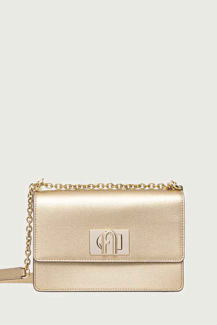 Furla чанта crossbody дамска от кожа 1927 Mini Crossbody 20 златна BAFKACO.AMT000.CGD00