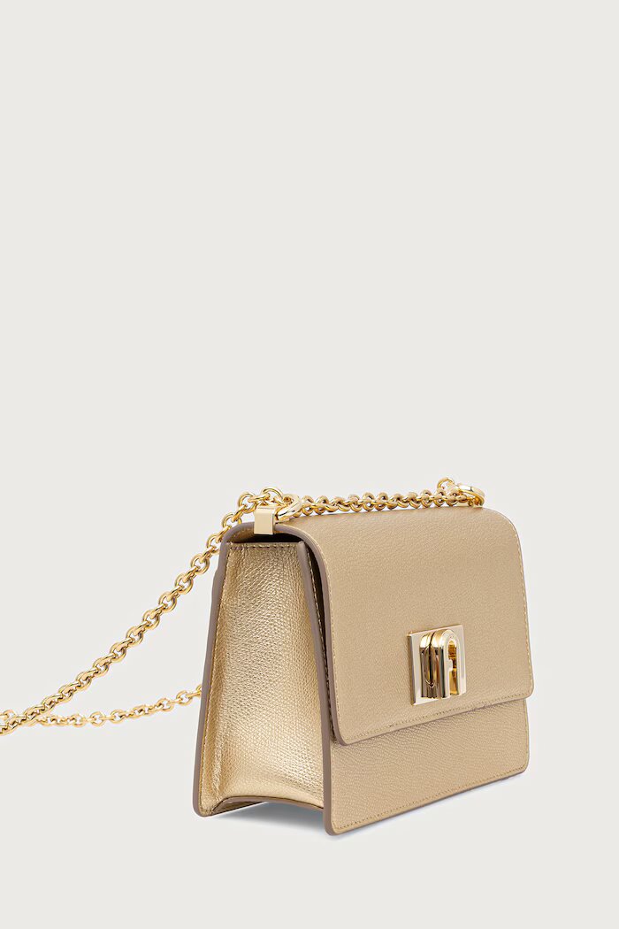 Furla чанта crossbody дамска от кожа 1927 Mini Crossbody 20 златна BAFKACO.AMT000.CGD00
