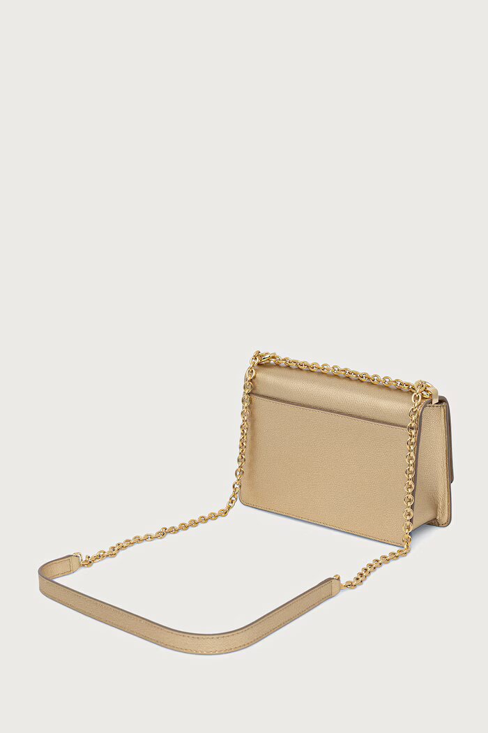 Furla чанта crossbody дамска от кожа 1927 Mini Crossbody 20 златна BAFKACO.AMT000.CGD00