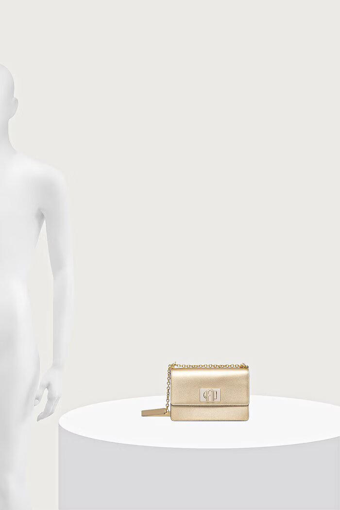 Furla чанта crossbody дамска от кожа 1927 Mini Crossbody 20 златна BAFKACO.AMT000.CGD00
