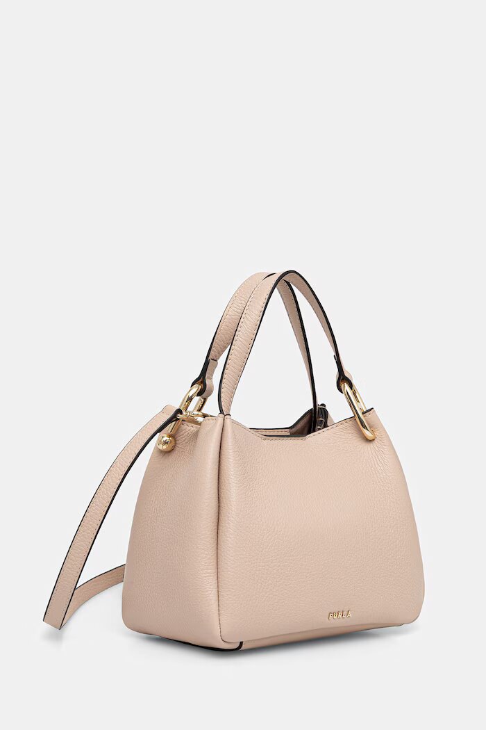 Furla чанта crossbody дамска от кожа бежова WE00907 HSF000 93300
