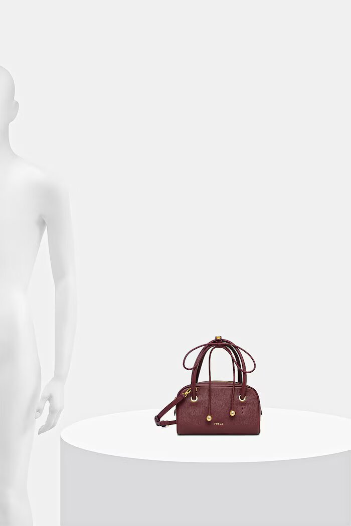 Furla чанта crossbody дамска от кожа бордо WE00915 BX4573 4908S