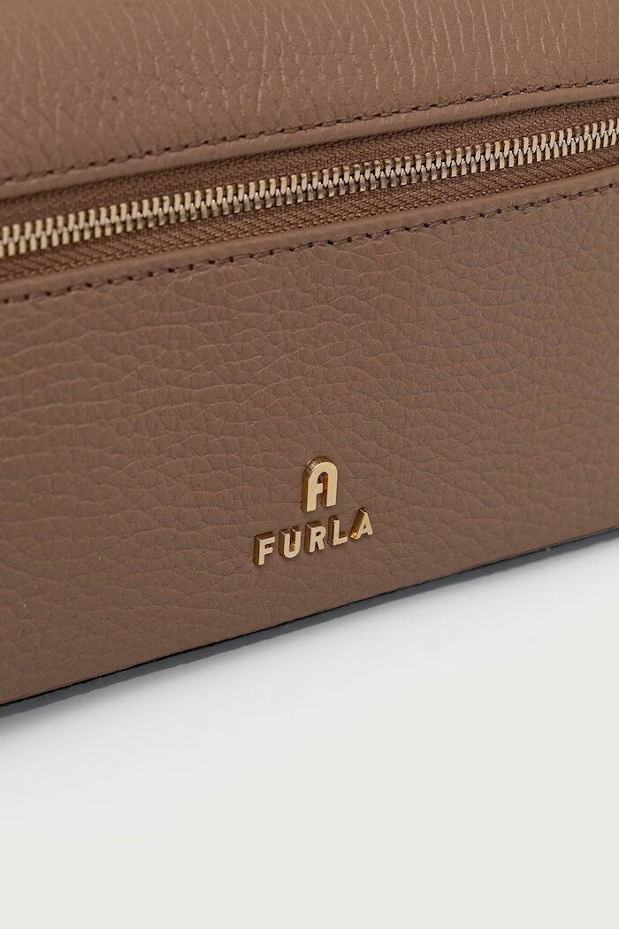Furla чанта crossbody дамска от кожа Camelia Micro кафява WE00625.HSF000.4489S