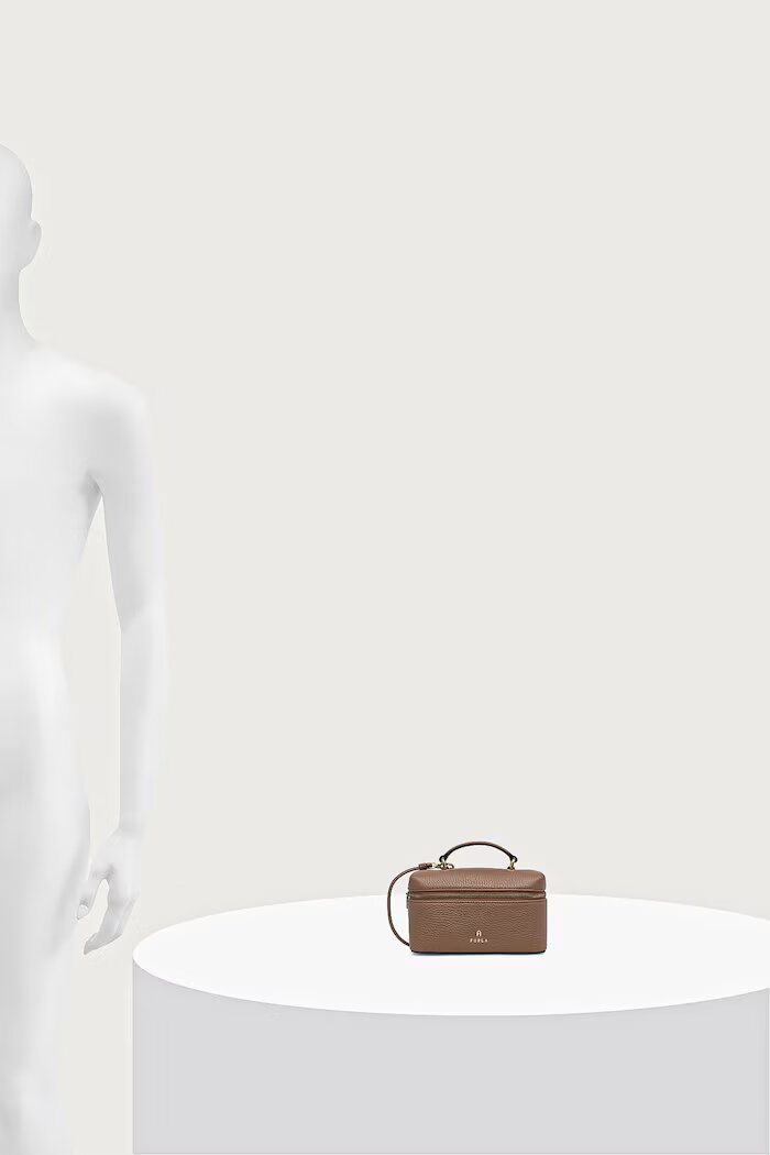 Furla чанта crossbody дамска от кожа Camelia Micro кафява WE00625.HSF000.4489S