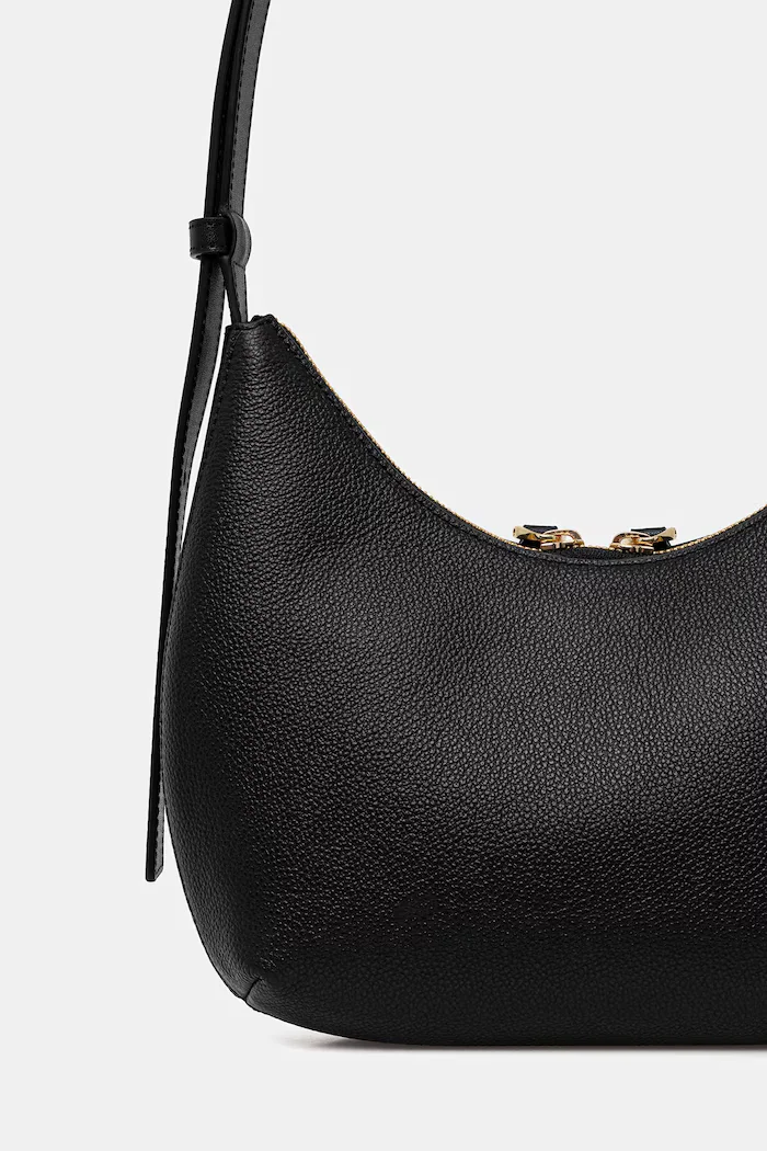 Furla чанта crossbody дамска от кожа Goccia S Shoulder Bag черна WB01500 BX3353 O6000