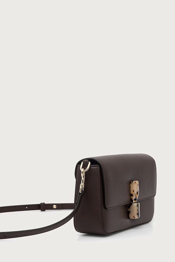 Furla чанта crossbody дамска от кожа Iride S кафява WB02206.BX3104.2460S